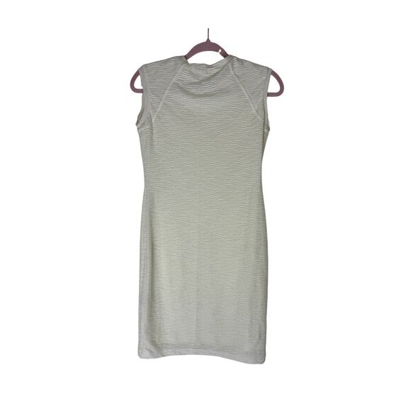 Sharagano Ivory Textured Sleeveless Stretchy Sheath Casual Mini Dress Size 4 - Picture 4 of 9